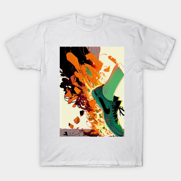 Nike shirt with shoes on it 2025